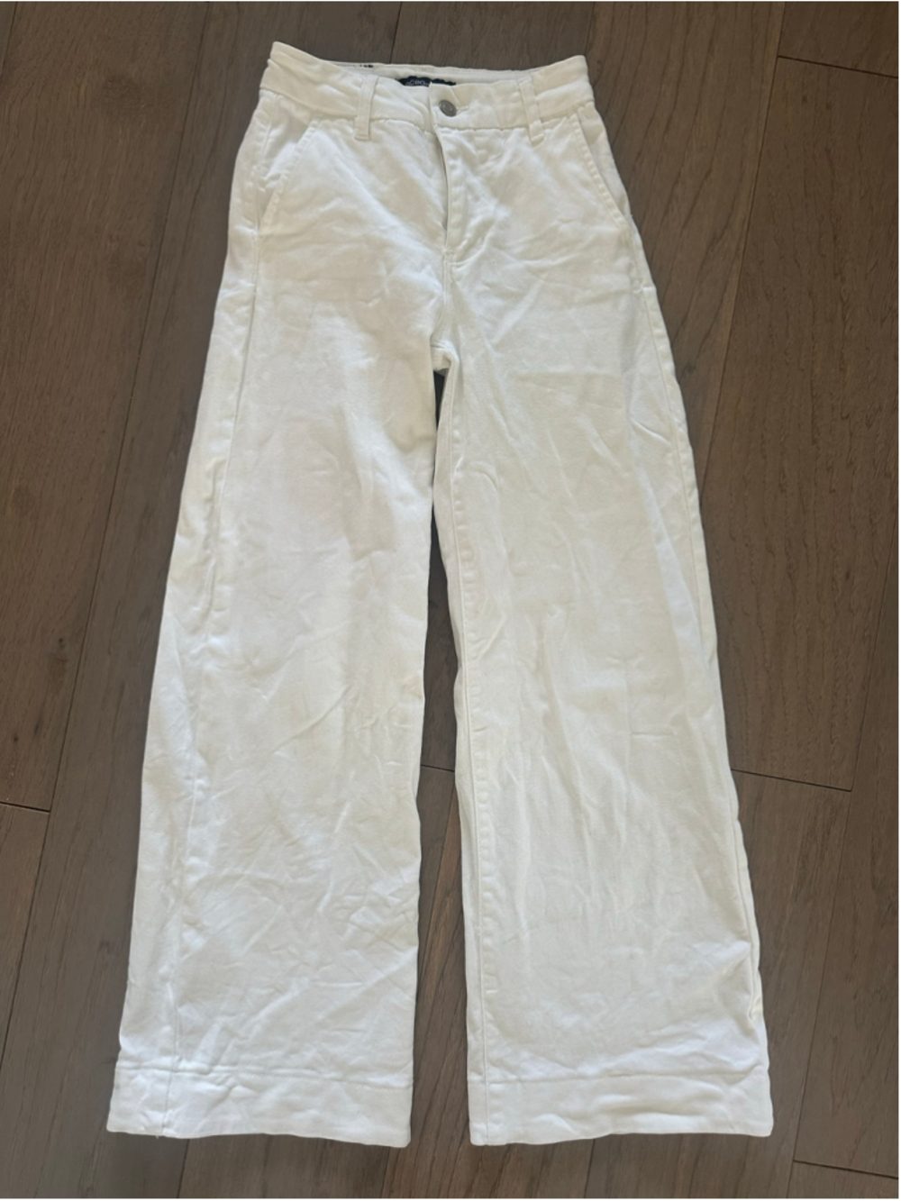 Women's BCBGeneration White Trouser Wide Leg Ankle Pants Size 0
